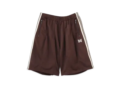 NEEDLES x BEAVER H.D Track Shorts - Poly Smooth "Brown"