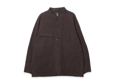 NEEDLES Chore Coat - Kasuri Jacquard "Bordeaux"