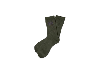 NEEDLES Rib Socks - Shetland Wool "Loden"