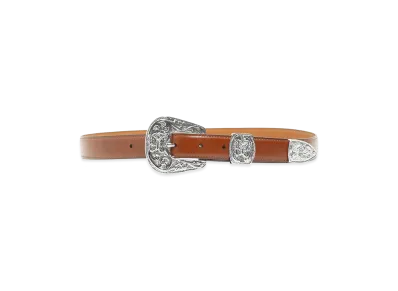 NEEDLES Papillon Western Tip Belt - Leather "Brown"