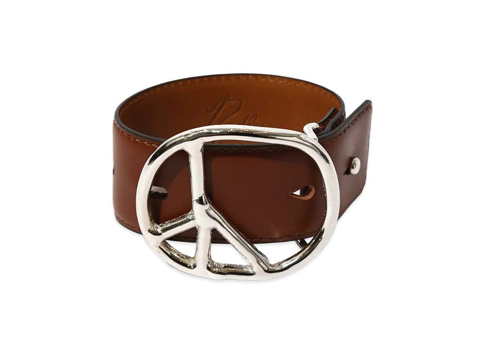NEEDLES Peace Buckle Bracelet - Steer Leather "Brown"