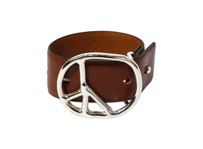 NEEDLES Peace Buckle Bracelet - Steer Leather "Brown"