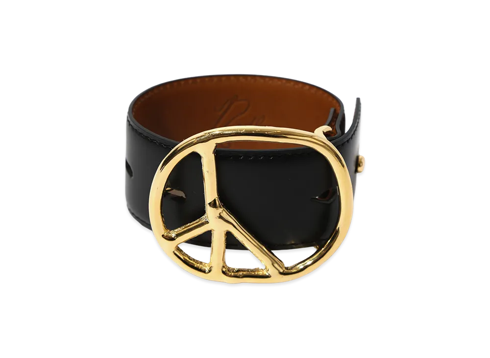 NEEDLES Peace Buckle Bracelet - Steer Leather "Black"