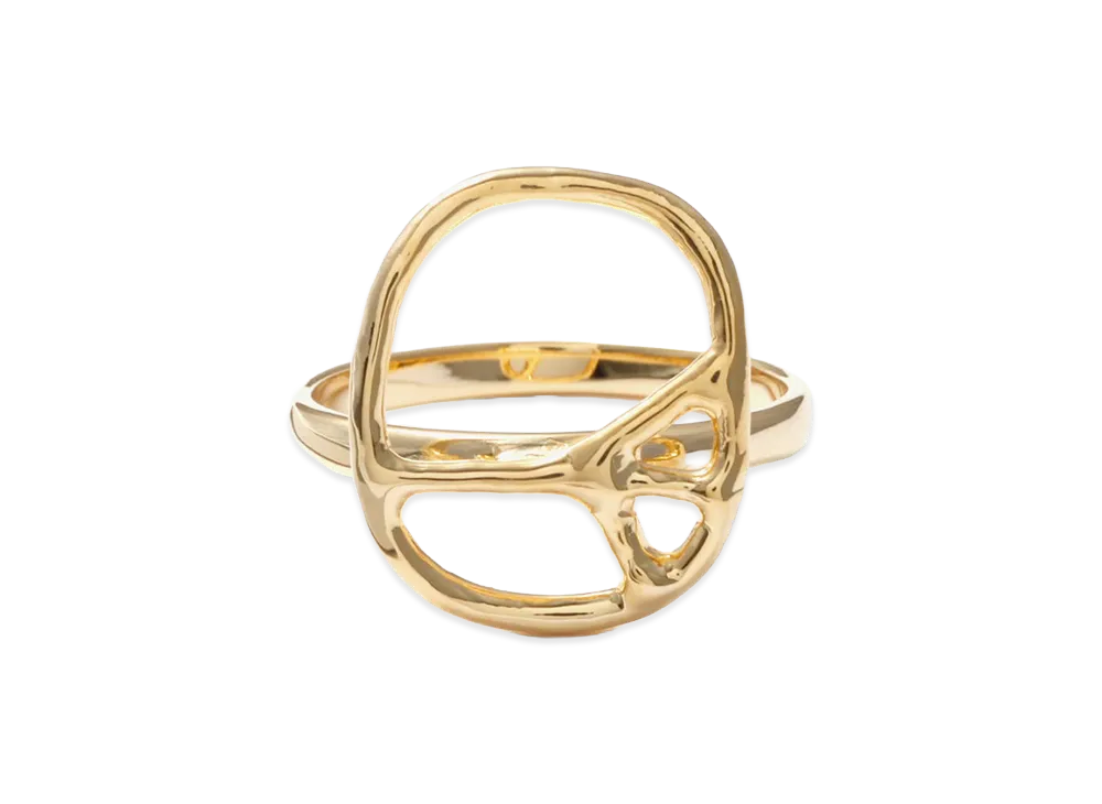 NEEDLES Peace Ring / Small - Gold Plate "Gold"