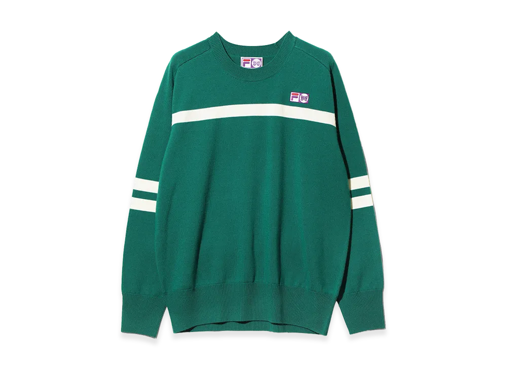 NEEDLES x FILA Heritage Sweater "Green"