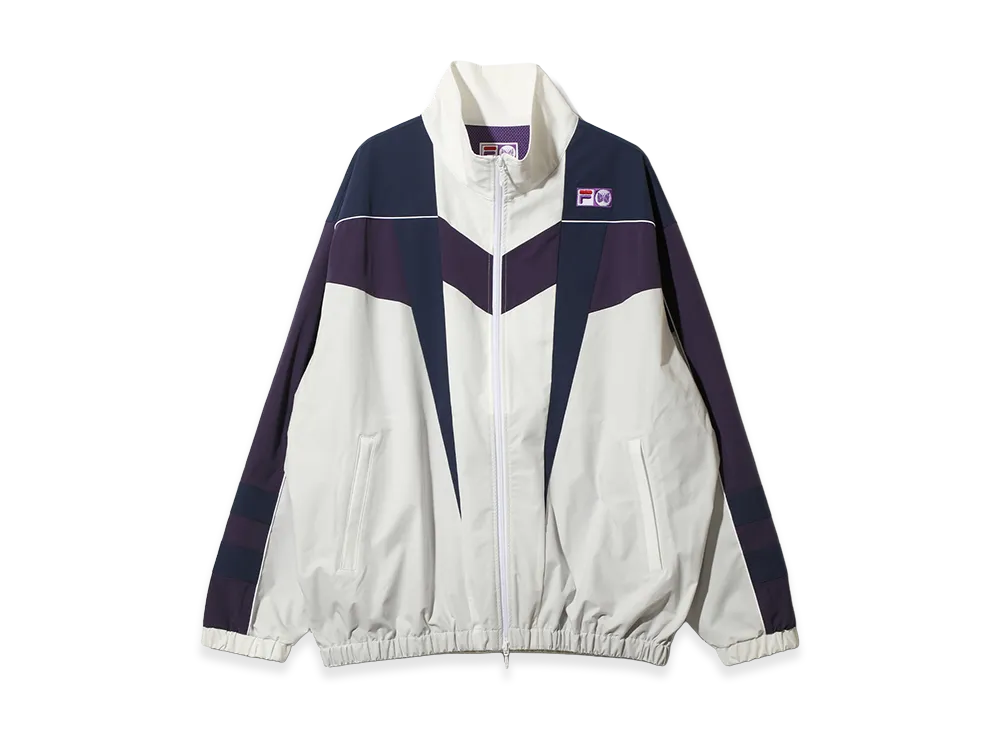 NEEDLES x FILA Star Cut Over Sized Windbreaker "White/Navy/Purple"