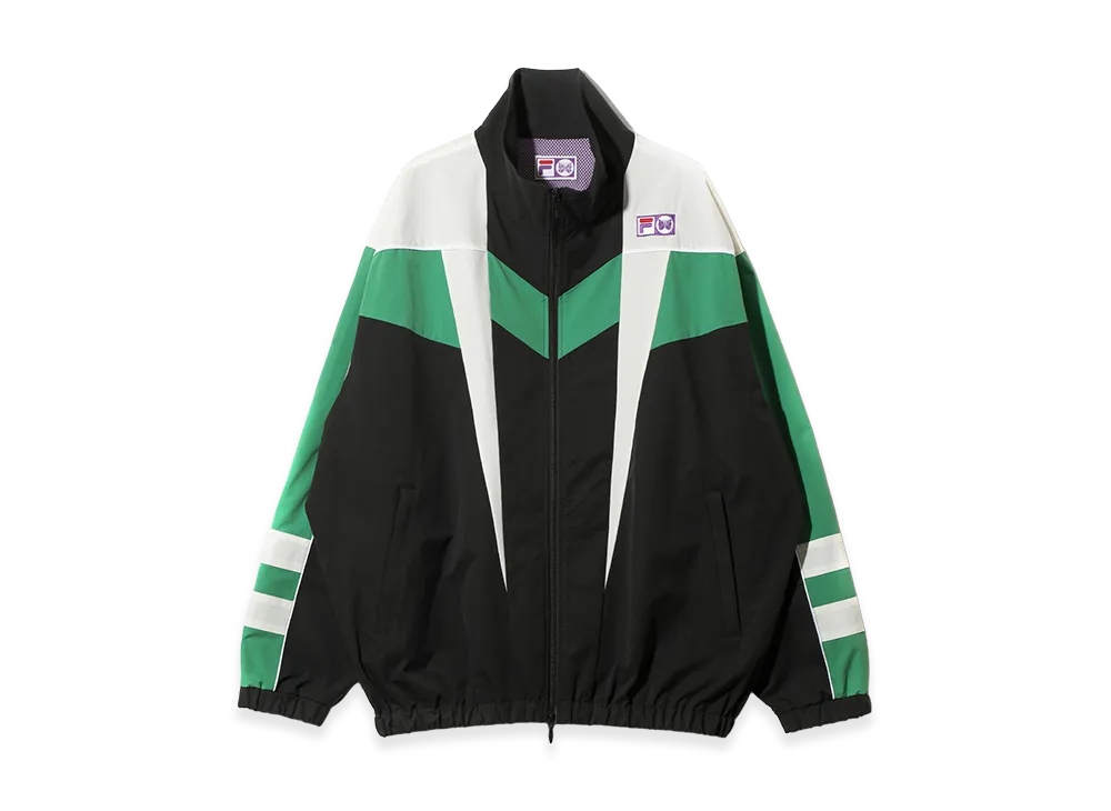 NEEDLES x FILA Star Cut Over Sized Windbreaker "Black/White/Green"