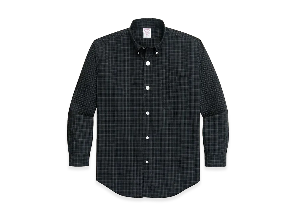 NEEDLES x Brooks Brothers Cotton Poplin Mini Tartan Check Button Down Shirt "Green"