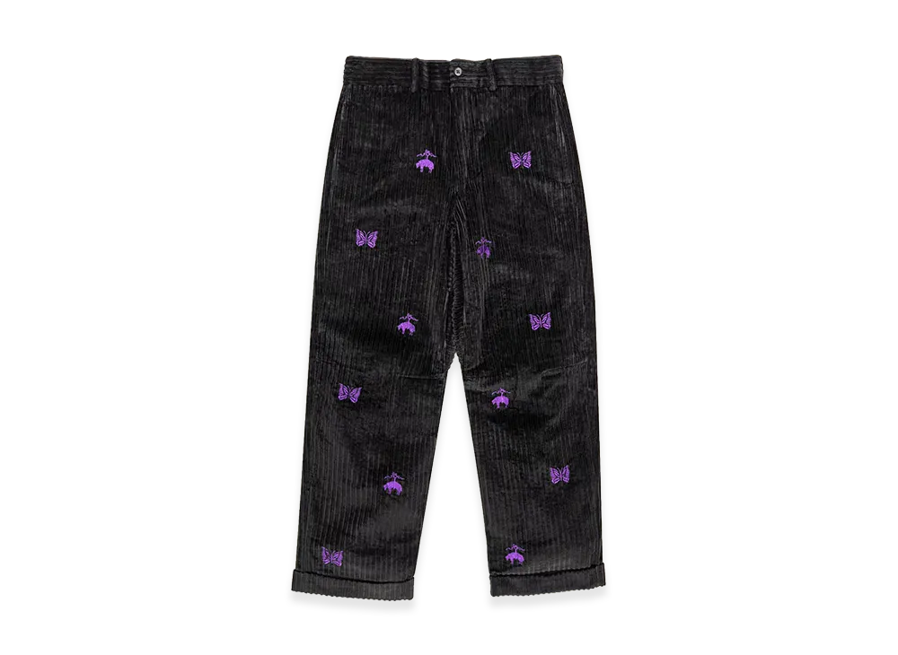 NEEDLES x Brooks Brothers Cotton Corduroy GF Papillon Wide Trousers "Black"