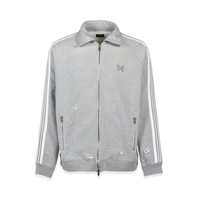 NEEDLES x NUBIAN Track Jacket - Cotton Jersey / Damaged (20th Exclusive) "Grey"