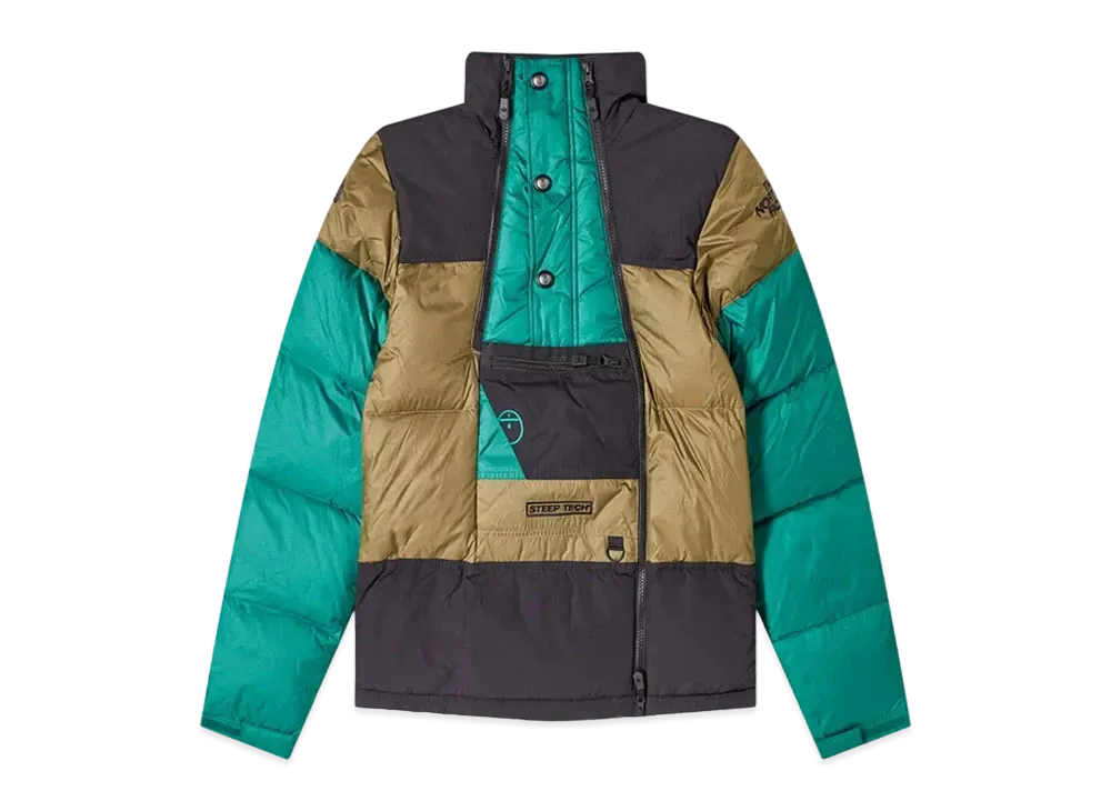 The North Face Steep Tech Down Jacket "Olive Evergreen/Black" (NF0A4QYTSH2)
