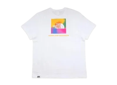 The North Face Short Sleeve Red Box Tee EU LA0 TNF Color Gradient Print "White/Super Sonic Blue"