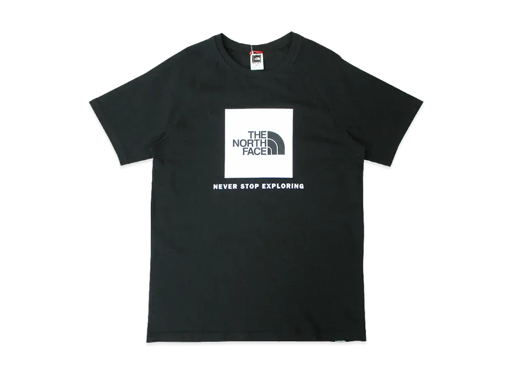 ザノースフェイス M SS ラグ レッド ボックス Tシャツ "TNFブラック/TNFホワイト"