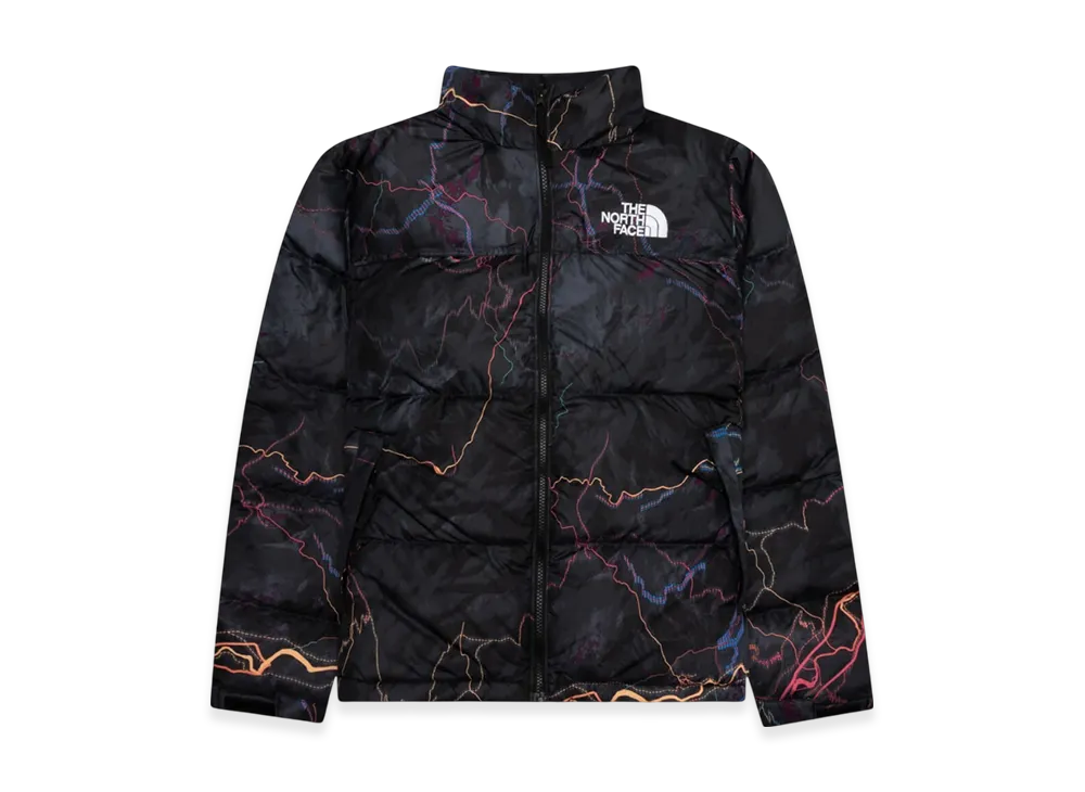 The North Face 1996 Retro Nuptse Jacket "TNF Black/Trail Glow Print"