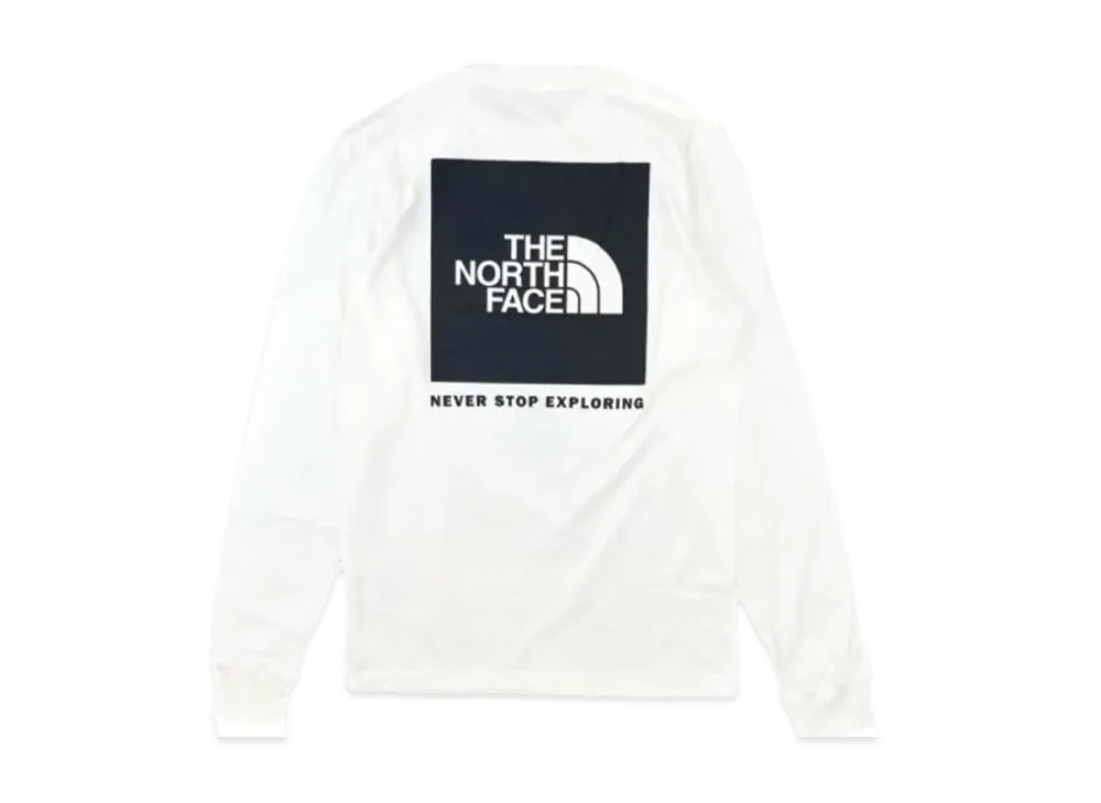 The North Face L/S Box NSE Tee "White/black"