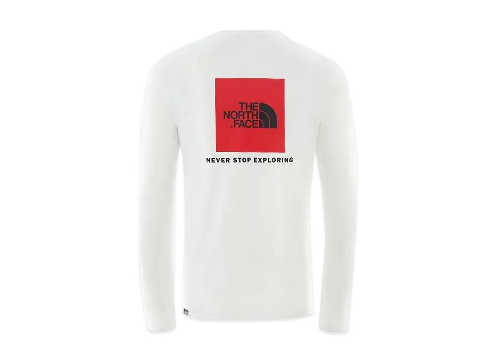 The North Face Long Sleeve Red Box Tee "TNF White"