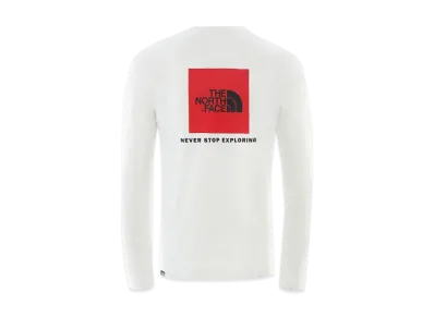 The North Face Long Sleeve Red Box Tee "TNF White"
