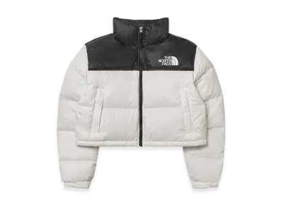 The North Face Nuptse Short Jacket (W) "Gardenia White/TNF Black"