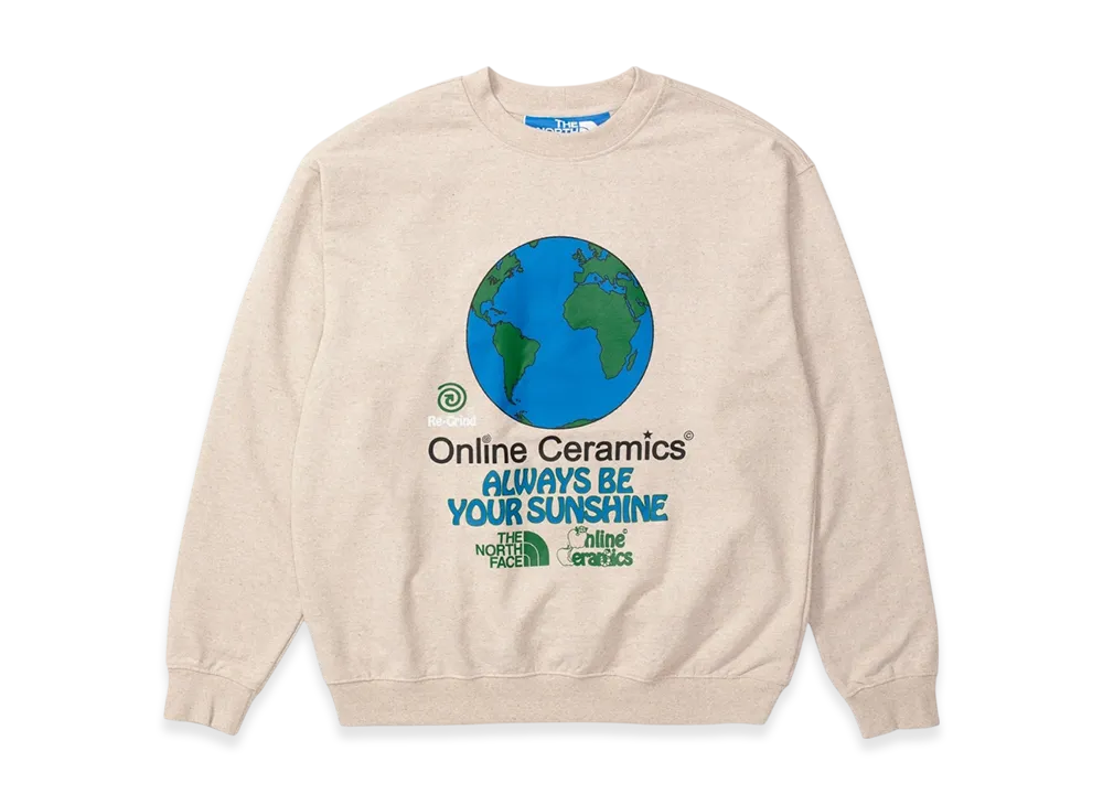 The North Face x Online Ceramics Graphic Crew Sweatshirt "White Regrind"