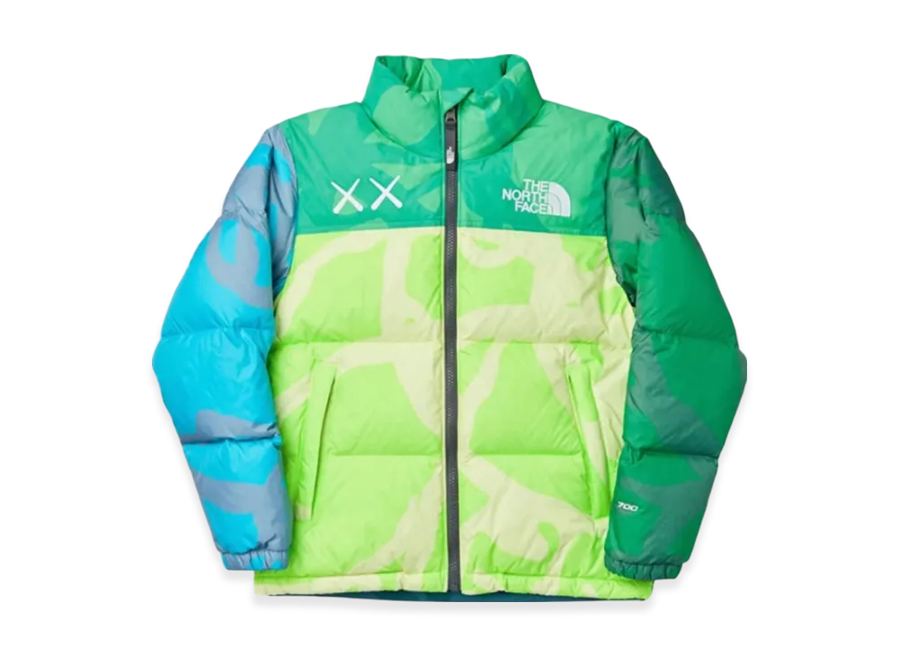The North Face x Kaws 1996 Nuptse Jacket (Youth) "Safety Green"