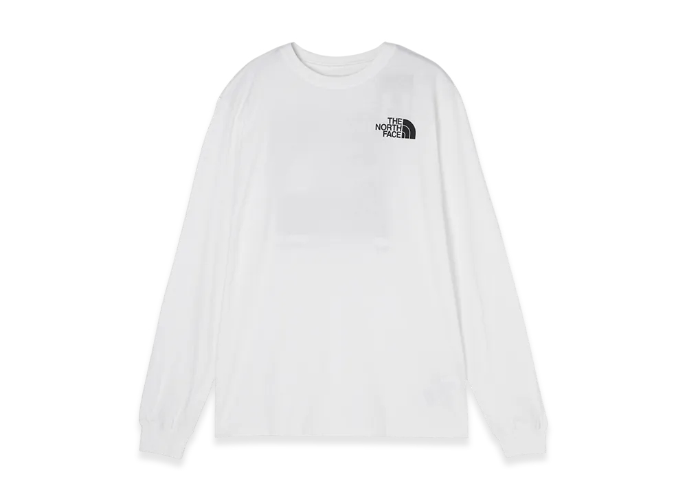 The North Face Men's Long-Sleeve Box NSE Tee "White/Black"