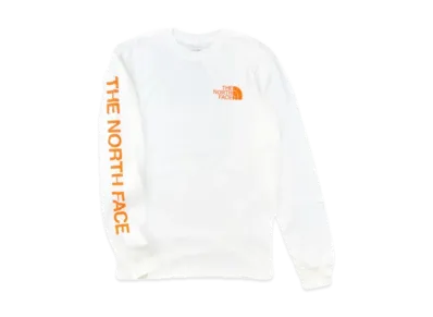 The North Face L/S Sleeve Hit "White / Orange"