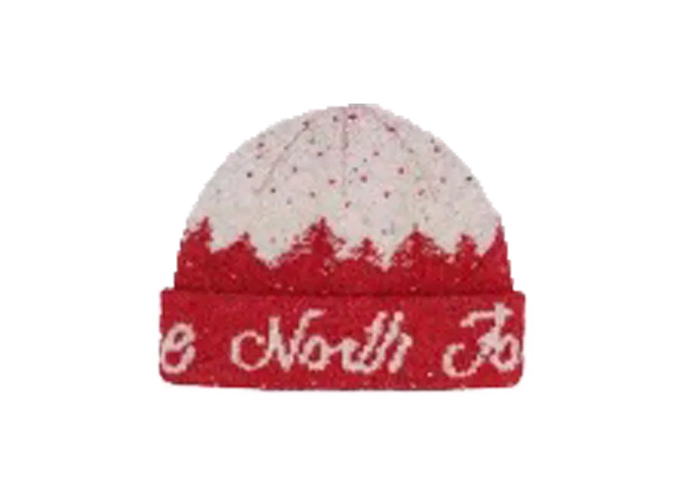 The North Face Cabin Mountainscape Beanie "TNF Red / TNF White / White DU"