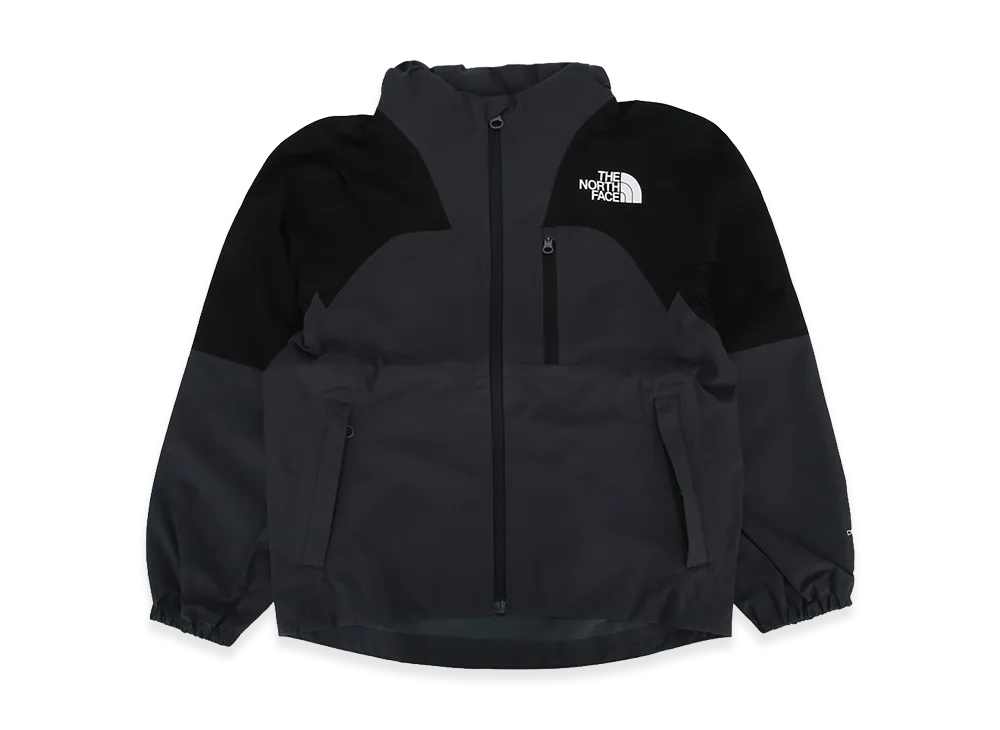 The North Face Kids Teen Hike Packable Shell "Tnfblack/Asphaltgray"