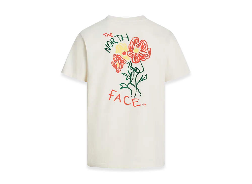 The North Face Flower Scribble Relaxed T-Shirt "White Dune/Soft Yellow"