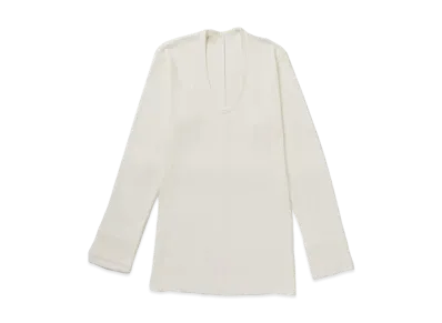 N.HOOLYWOOD Scoop Neck Long Sleeve "White"