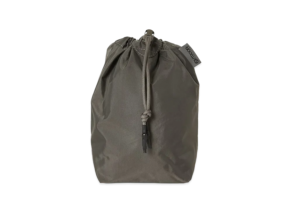 N.HOOLYWOOD TEST PRODUCT EXCHANGE SERVICE N.Hoolywood Tpes × Outdoor Products / Drawstring Bag (Small) "Charcoal"