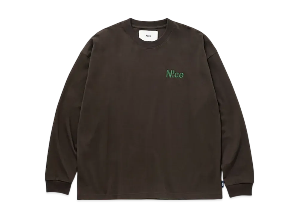 ナイス ロングスリーブ Tシャツ "ブラウン"