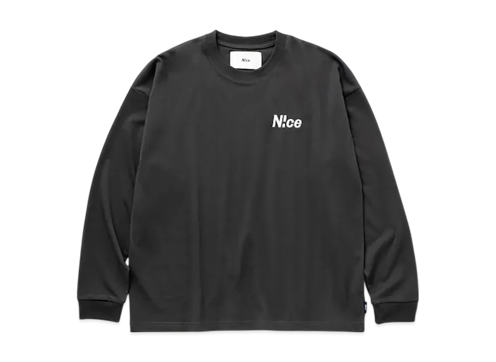 ナイス ロングスリーブ Tシャツ "チャコールグレー"