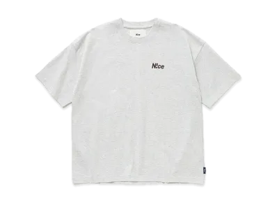 N!ce Embroidery Tee "Grey"