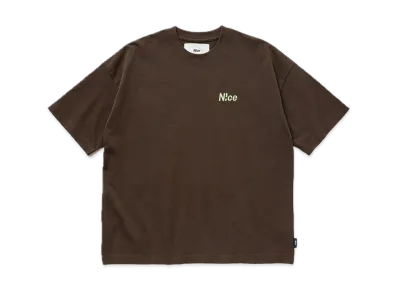N!ce Embroidery Tee "Brown"