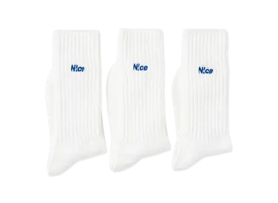 N!ce 3P Socks "White"