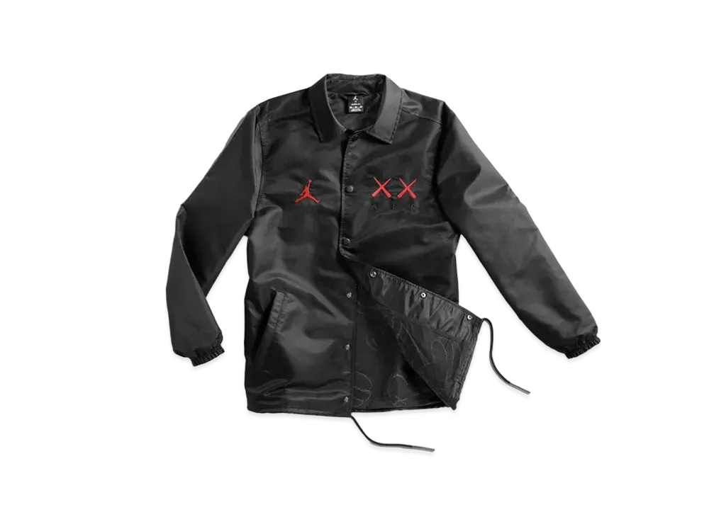 Air Jordan x KAWS Satin Coaches Jacket "Black"