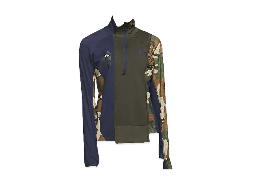 Nike x Sacai Women's Half Zip Running Jacket "Obsidian"