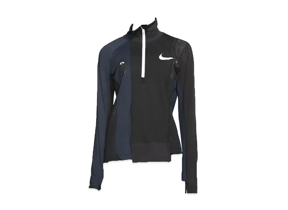 Nike x Sacai Women's Half Zip Running Jacket "Black"
