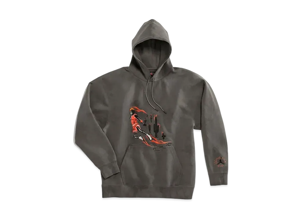 Air Jordan x Travis Washed Suede Hoodie "Grey"
