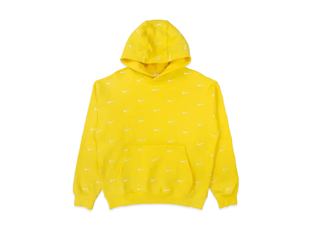 Nike All Over Swoosh Logo Hoodie "Yellow"