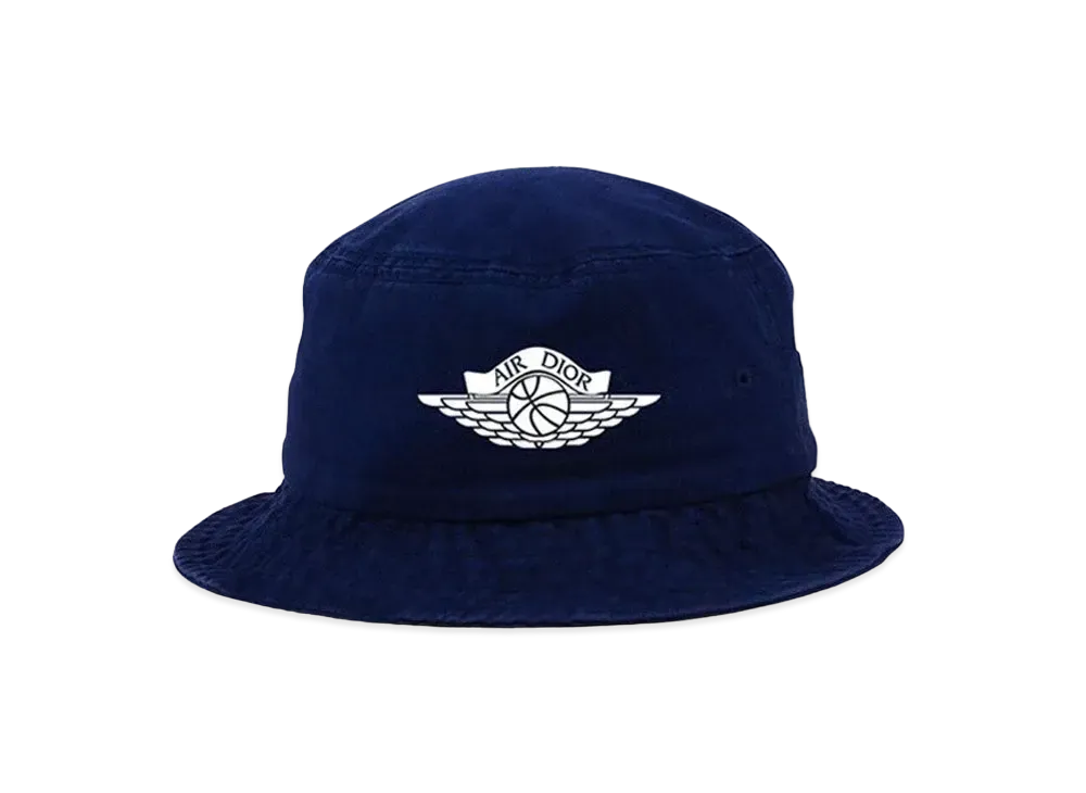 Dior x Air Jordan Wings Bucket Hat "Navy"
