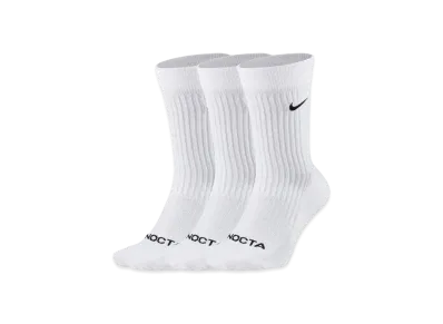 Nike x Drake NOCTA 3Pack Crew Socks "White" (US Size) DD9240-100