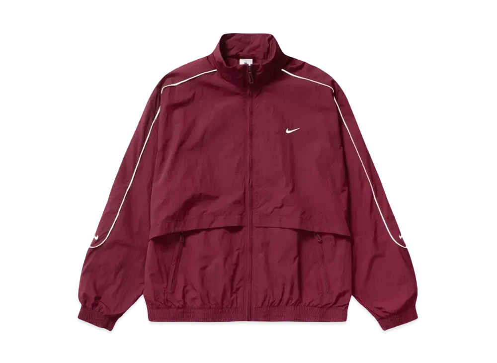 Nike NSW Solo Swoosh Woven Track Jacket "Night Maroon"