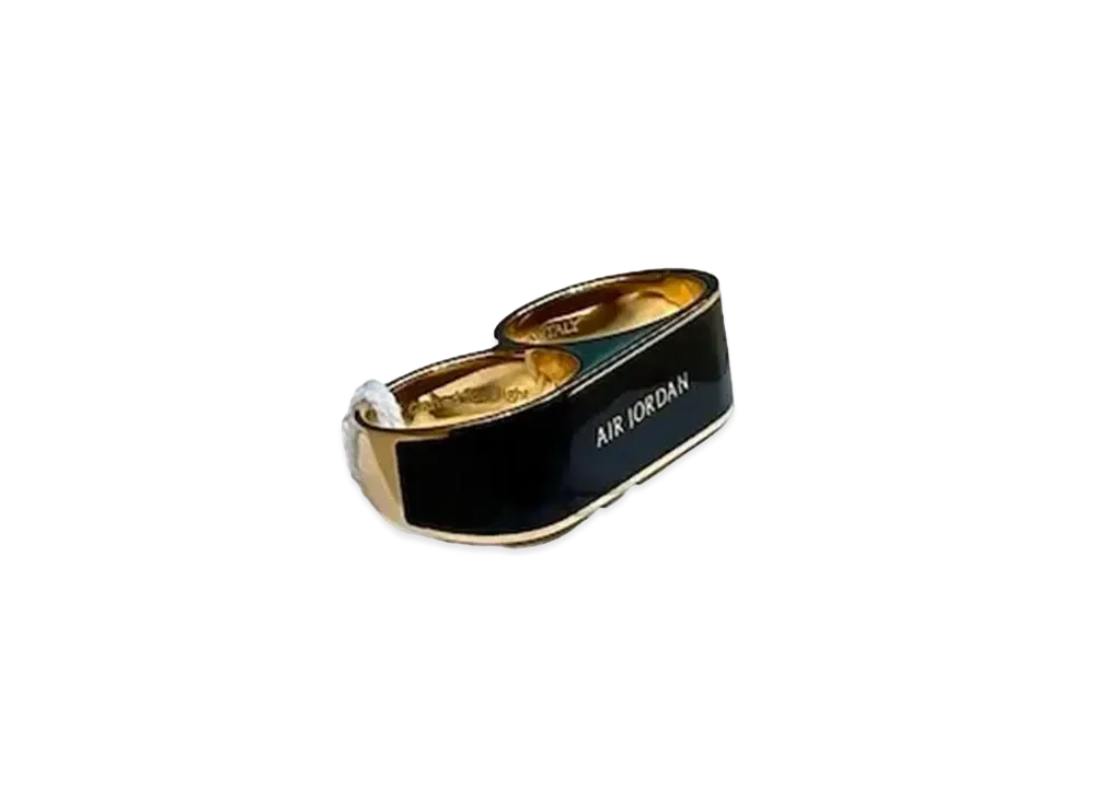 Jordan Wings 2 Finger Ring "Black/Gold"