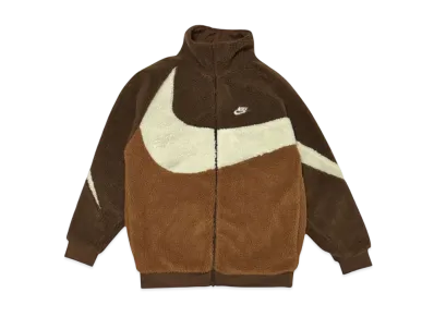 Nike Big Swoosh Full Zip Reversible Boa Jacket "Cacao Wow/Coconut Milk"