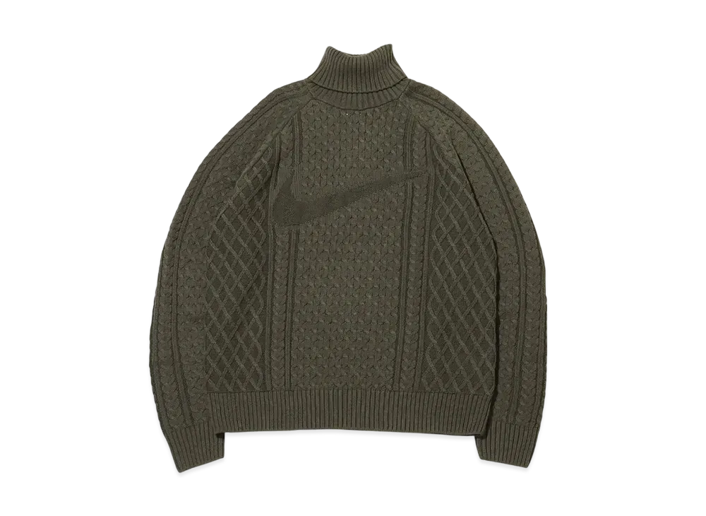 Nike M NL Swoosh Cable Knit Turtleneck "Cargo Khaki"