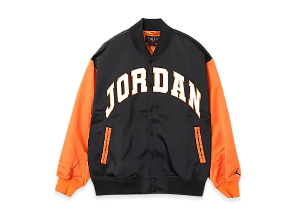 Nike Jordan Brooklyn Men's Collegiate Varsity Jacket "Black/Starfish/Black"