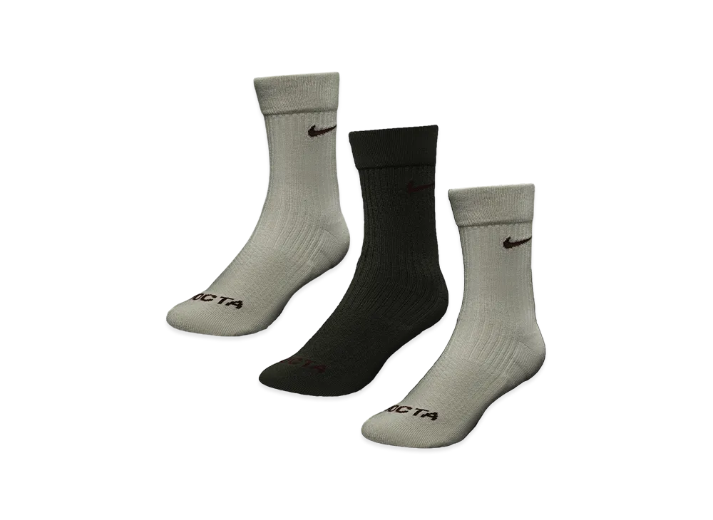 Nike x NOCTA Crew Socks 3 Pack "Orewood Brown/Cargo Khaki"
