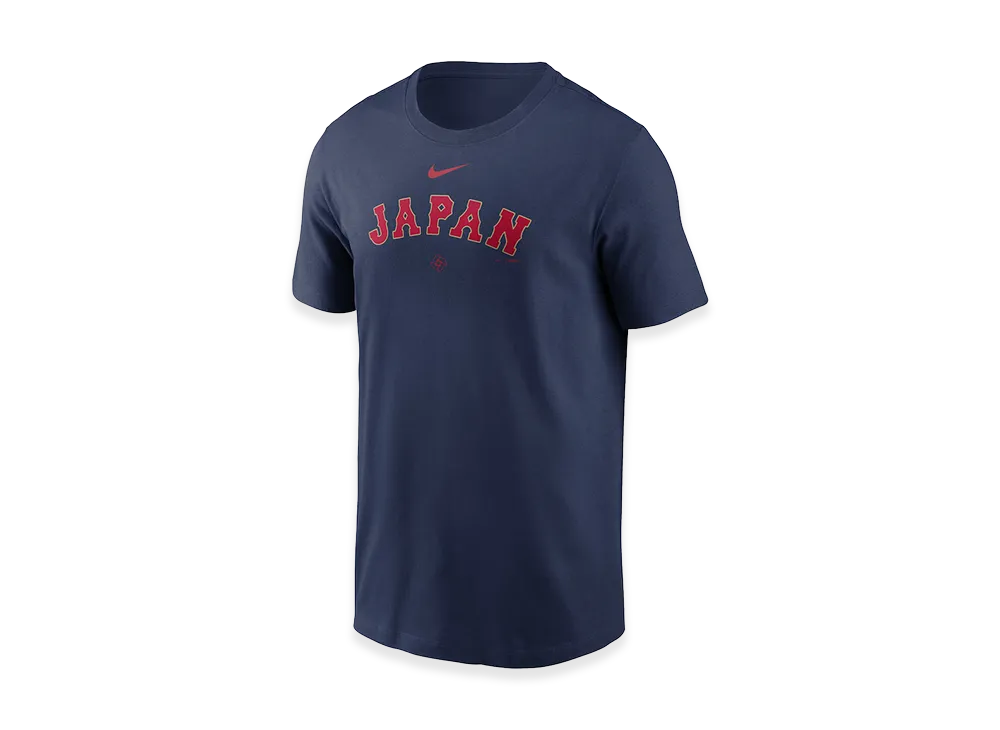 Nike 2026 WBC Japan Wordmark Cotton Tee "Navy"